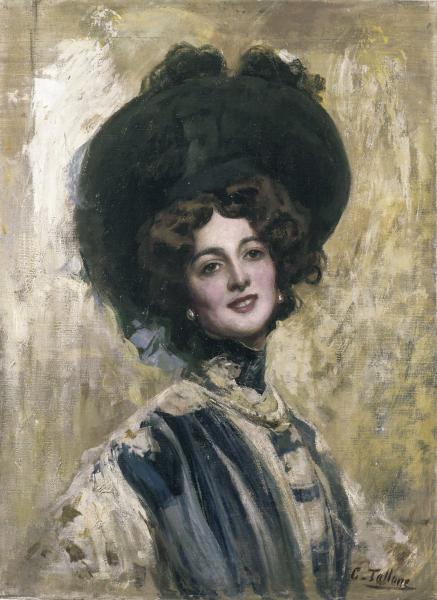 Cesare Tallone, Ritratto di Lina Cavalieri, 1905 circa, olio su tela, Collezione Davide Campari