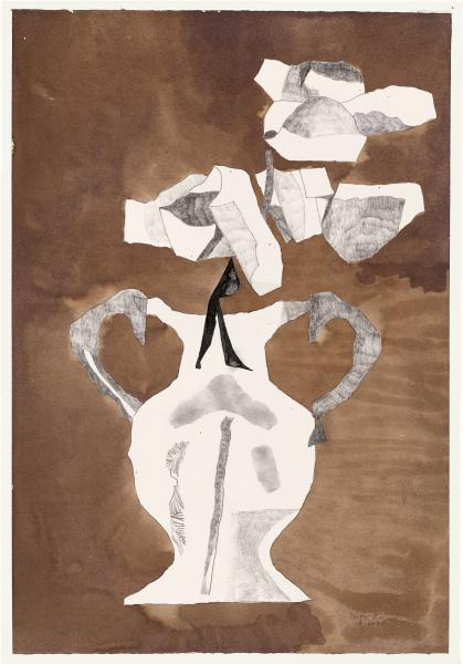 Imre Reiner (Versecz 1900 - Lugano 1987)
Shaped by the shadow, 1976, tecnica mista su carta, 48 x 32.9 cm
acquisizione 2015 © Museo Civico Villa dei Cedri, Bellinzona
