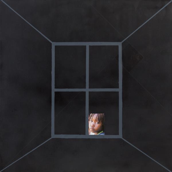 Edgardo Ratti (Agno 1925)
dal ciclo “Finestre”, 2014-2015, acrilico, disegno, fotografia, collage su tela, 100 x 100 cm
© E. Ratti
