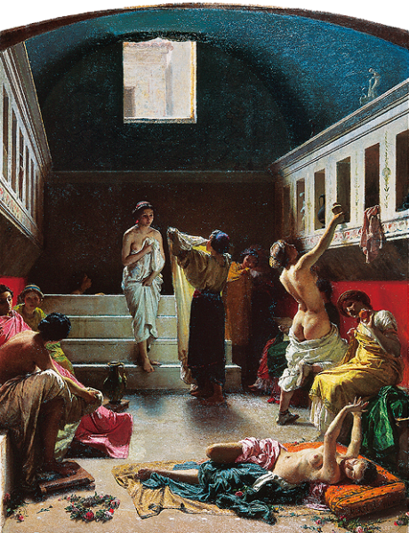 Domenico Morelli (Napoli 1823-1901), Bagno pomejano, 1861, olio su  tela, 134.4 x 102.5 cm, Collezione Eugenio Balzan, Fondazione Internazionale Premio E. Balzan 