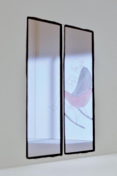 Zilla Leutenegger (Zurigo, *1968), Flat, 2011, leporello con disegni originali e videoproiezione, colore, muto, in un cofanetto con serigrafia, 35 x 42.5 cm, STAMPA Galerie, Basel. © Pier Maulini