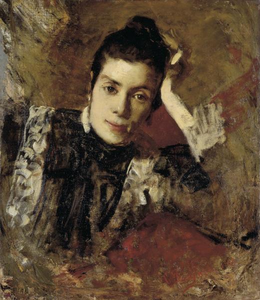 Cesare Tallone, Ritratto femminile, 1899, olio su tela, Collezione privata