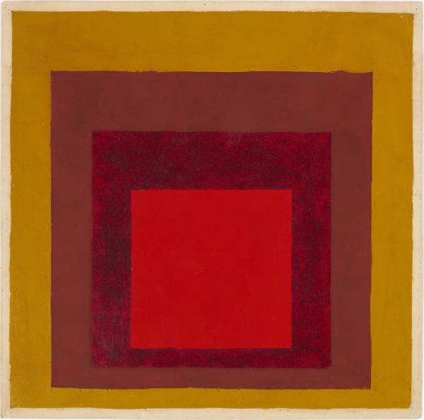 Josef Albers, Study for Homage to the Square: Unexpected Turn, ca. 1959, olio e matita su carta assorbente, 29.4 x 29.7 cm, The Josef and Anni Albers Foundation, 1976.2.298, © 2019 The Josef and Anni Albers Foundation/Artists Rights Society (ARS), New York/ProLitteris, Zurich, foto: Tim Nighswander/Imaging4Art
