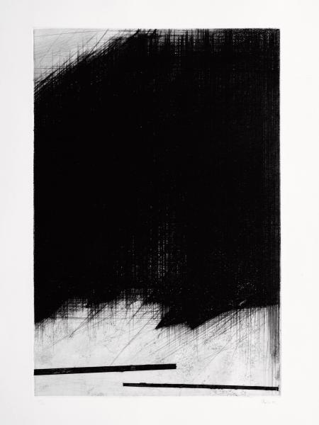 Guido Strazza (Santa Fiora (Grosseto) 1922), Orizzonti, 2002, acquaforte e puntasecca, 405 x 310 mm, collezione dell’artista. Foto Sergio Pucci. Courtesy Guido Strazza
