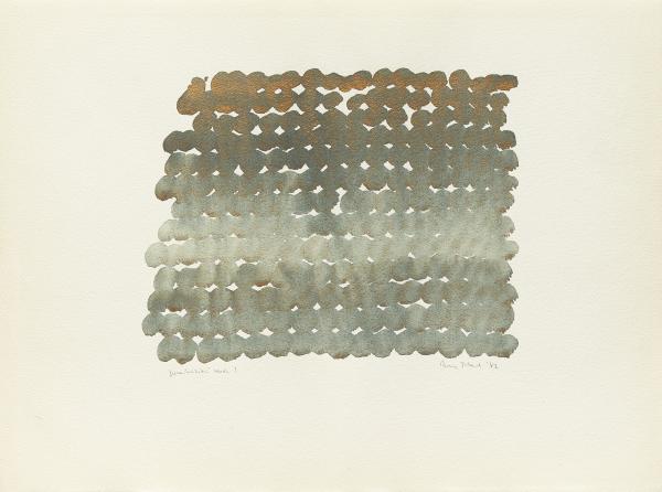 Irma Blank (Celle 1934 - Milan 2023) / Germinazioni verde 3, 1982 /
tecnica mista su carta, 46 x 62 cm /
Bellinzona, Museo Villa dei Cedri / Acquisto 2021 grazie al sostegno della Fondazione Amici Villa dei Cedri /
© Museo Villa dei Cedri, Bellinzona / Foto C. Favero
